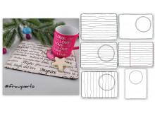 ADVENTSKALENDER 20. Dezember - Stickserie ITH - MugRugs Basic 5 Doodle Streifen